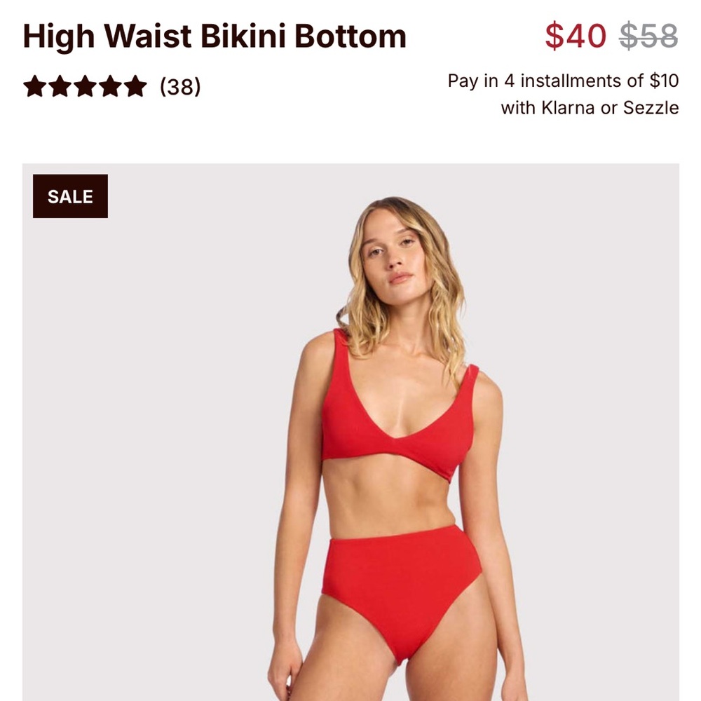 nuuds Bold Red Bikini Set